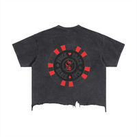 Vintage Wash Boxy Distressed Hem T-Shirt