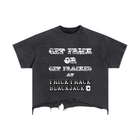 Vintage Wash Boxy Distressed Hem T-Shirt